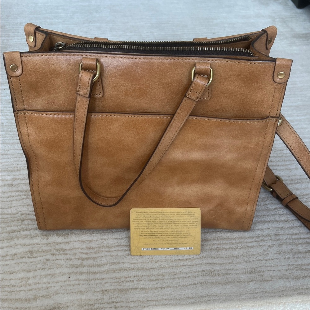 Patricia Nash Tan Woven Leather Shoulder Bag - Picture 3 of 11